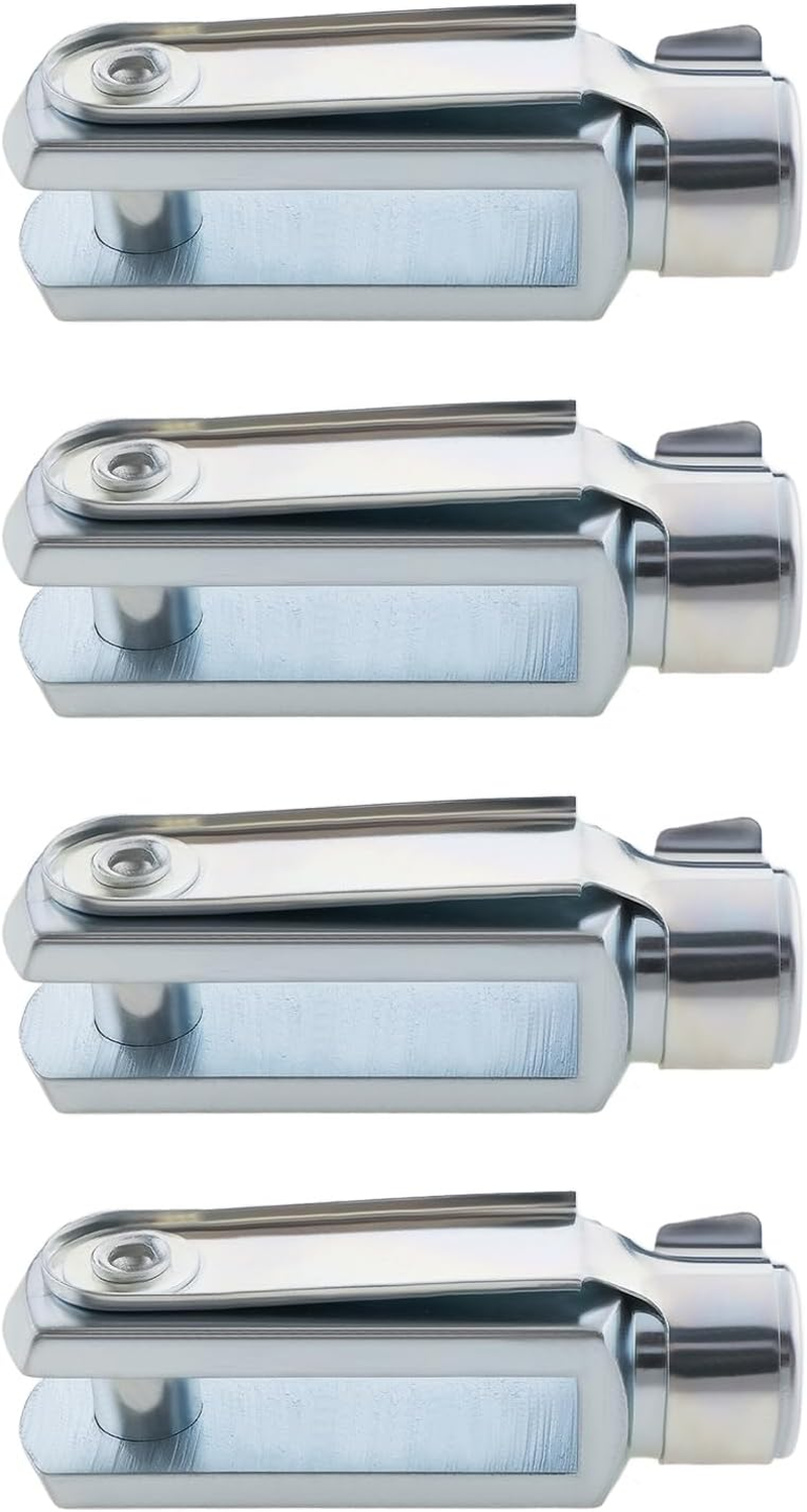 Be in Your Mind 4Pcs M6 Clevis Fork Long with Spring Pin Right Hand Thread Air Cylinder Rod Clevis End Female Thread Y Connector 43Mm Length image number 1