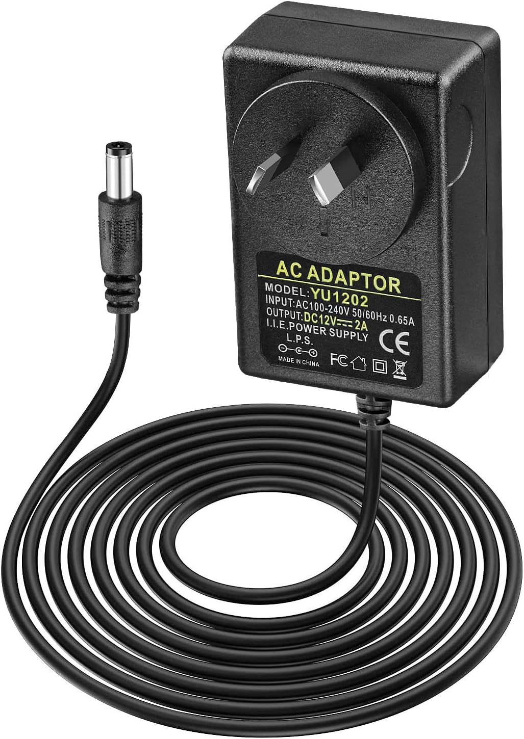 12V 3A Power Adapter, Cfsadapter AC 100V-240V to 12V 3A Power Supply Adapter AC to DC 5.5Mm X 2.5Mm 36W Switching Charger for LCD Monitor, Wireless Router, CCTV Cameras