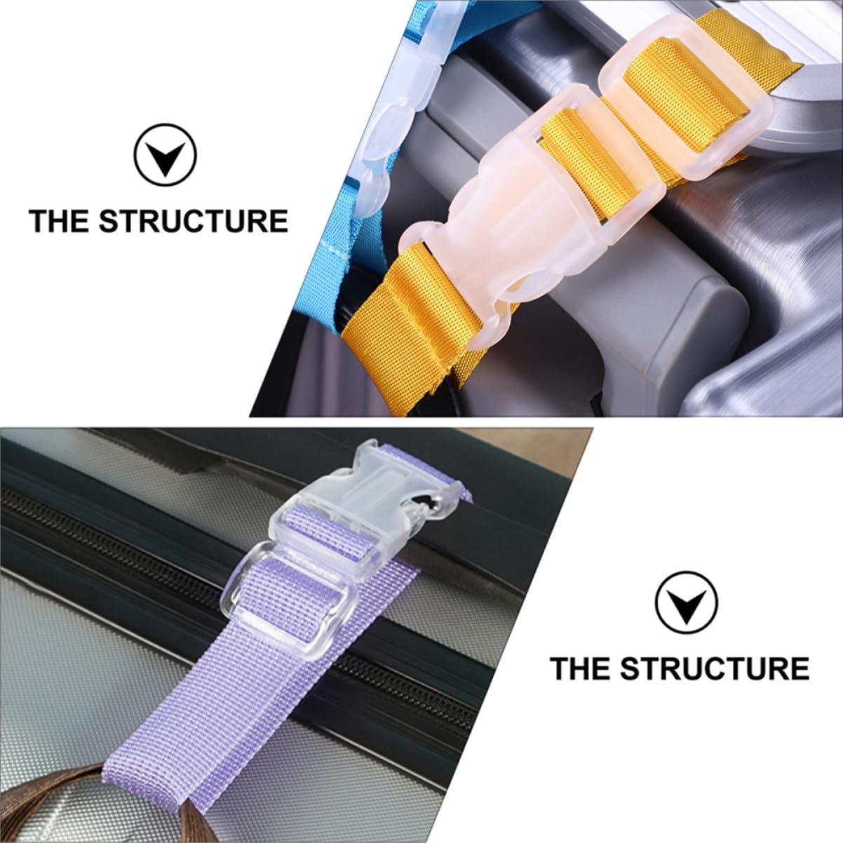 FINISPERSOO 5Pcs Luggage Buckle Straps and Suitcase Belts Set, Sturdy Hanging Buckles for Travel Suitcases, Mixed Colors, Secure Adjustable Baggage Straps for Australian Travelers image number 5