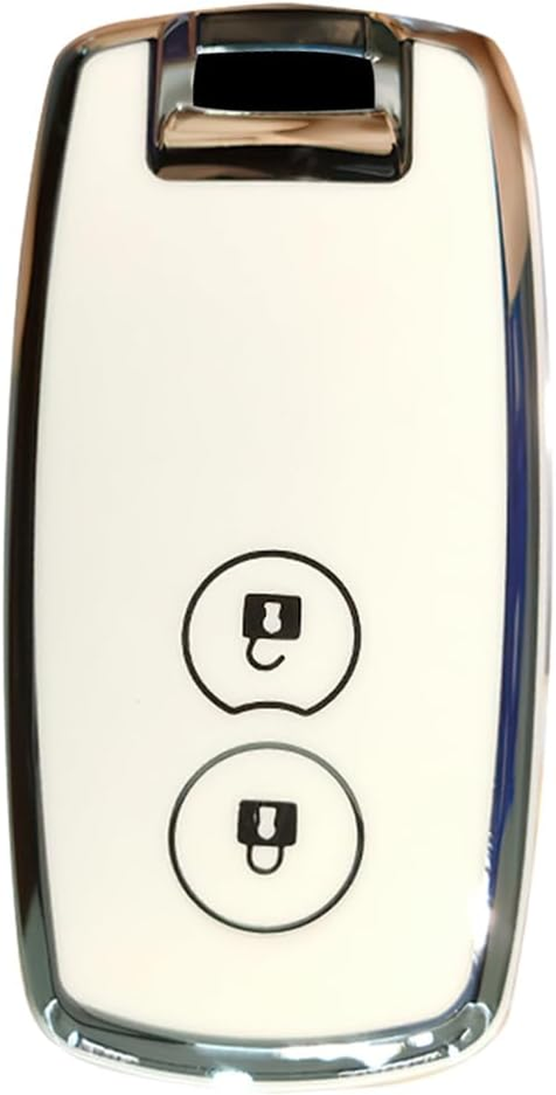 KUNIO Car Key Fob Cover Case Fit for Suzuki Swift SX4 Grand Vitara XL-7 SCORSS Key Protective Cover Keychain TPU Key Holder Car Accessory 2 Buttons B White image number 5