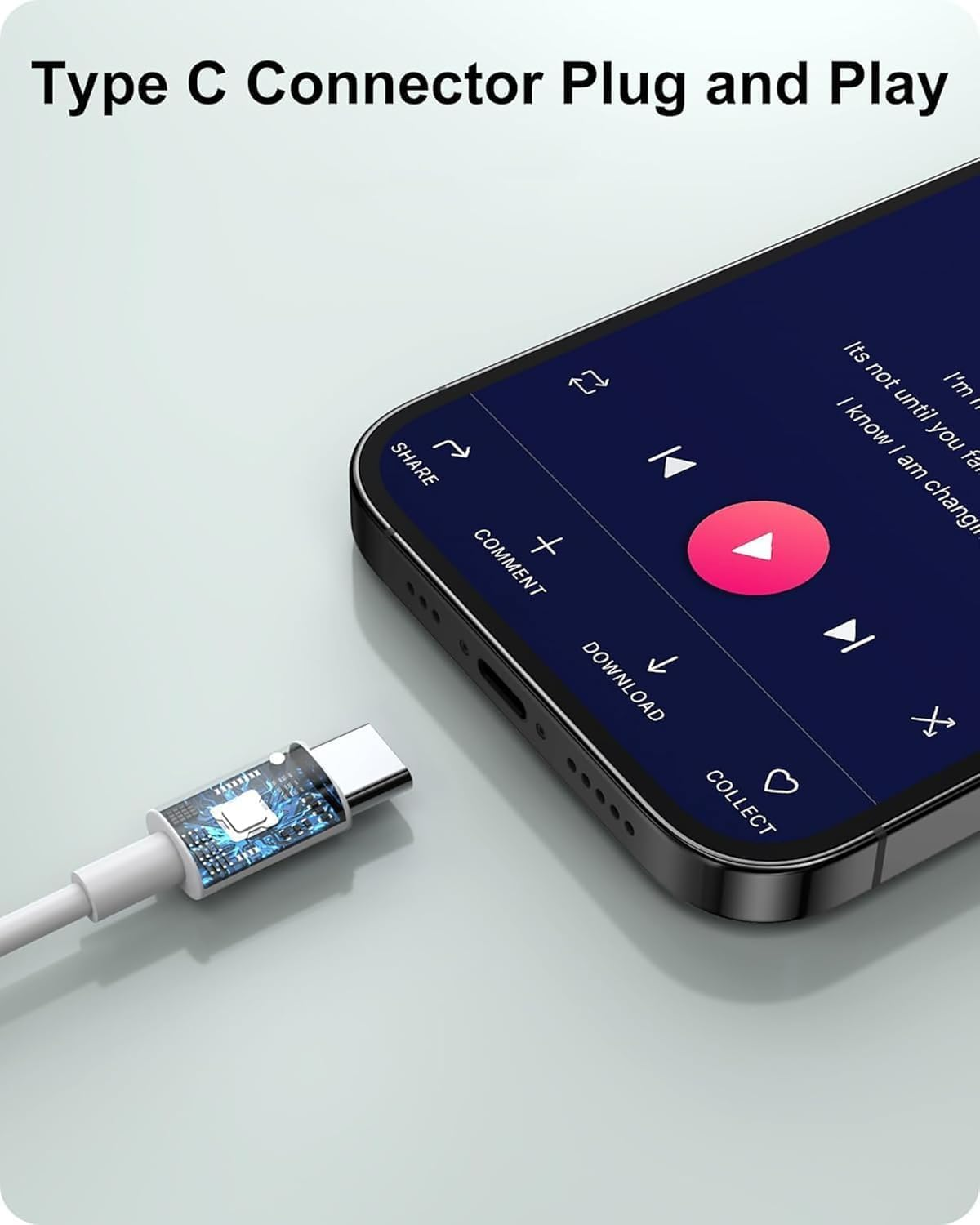 USB C Headphones, In-Ear Earphones with Mic for Galaxy S24 / S23 / S22 / S21, Note 20/10, Ios Phone 15/16 MAX,PRO MAX,MINI Other USB C Device without 3.5Mm Jack. image number 3