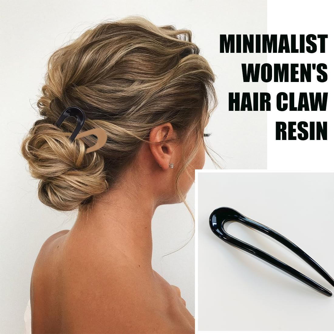 4 Pcs U Stick Hair Pins Tortoise Hair Pins Acetate Hair Bun Stick Hair Pins for Women Girls Hair Accessories image number 3