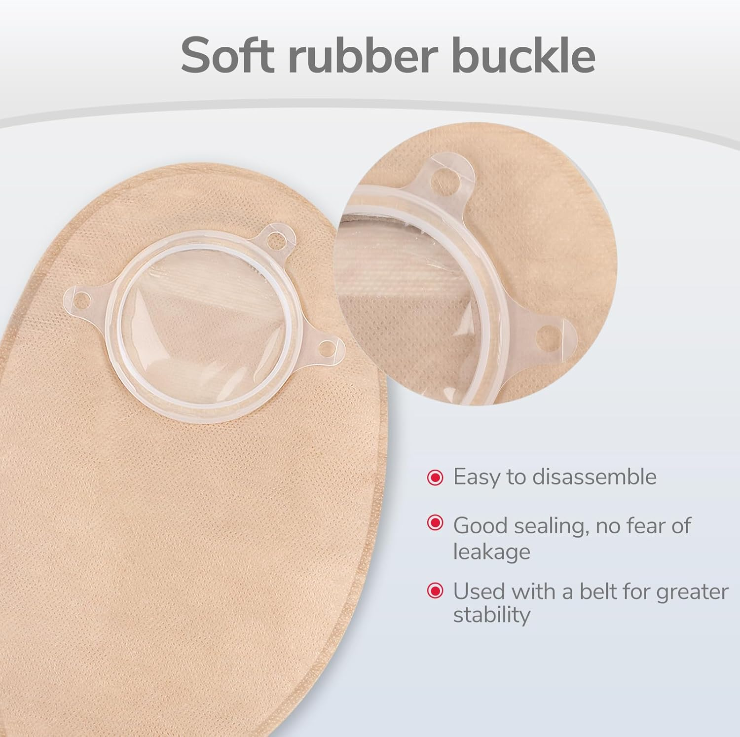 DERAYMI 22 PCS Colostomy Bags, Two Piece Ostomy Bag Ostomy Supplies, Drainable Ostomy Pouches for Ileostomy Colostomy Stoma Care, Cut-To-Fit 20-57Mm (16 X Bags+6 X Barriers) image number 5