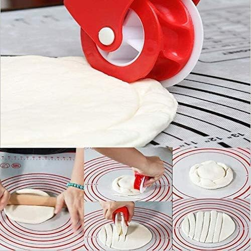 Xingbing 6 PCS Pastry Wheel Decorator and Cutter, Plastic Blade, Kitchen Baking Tool for Pies, Pasta, Pizza, Ravioli image number 5