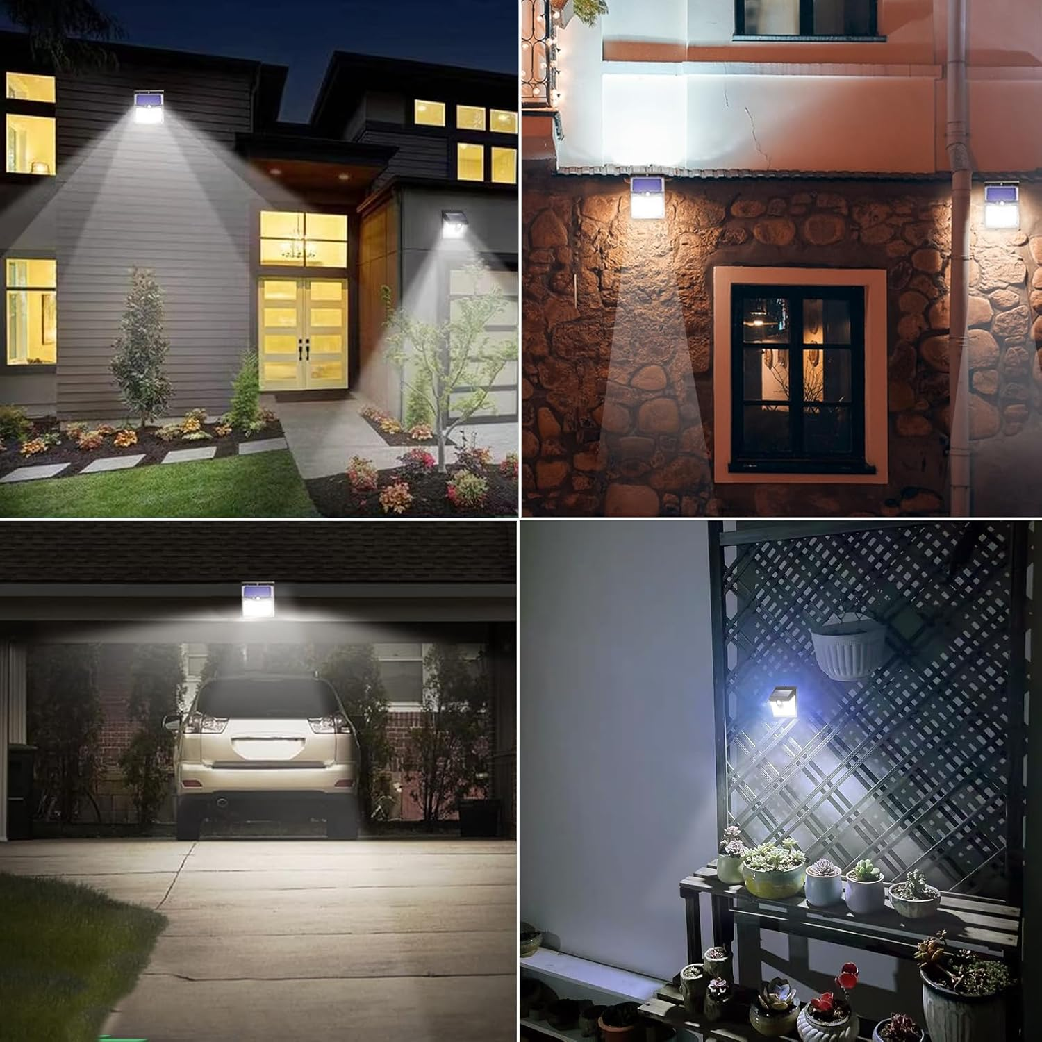 Solar Lights Outdoor Motion Sensor Lights 3 Modes, Solar Powered Security Lights, Solar Security Lights Wireless Waterproof with 180 Degree Wide Angle Waterproof for Deck Garage Animal (12 Pack) image number 4