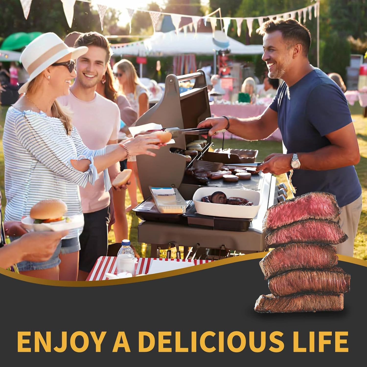 Rib Rack for Smoking, Stainless Steel 4 Slots Rib Racks for Grilling, Foldable Roasting Rack Easy to Use and Clean, Premium Durable Rib Rack Smoker Accessories (1 PCS) image number 1