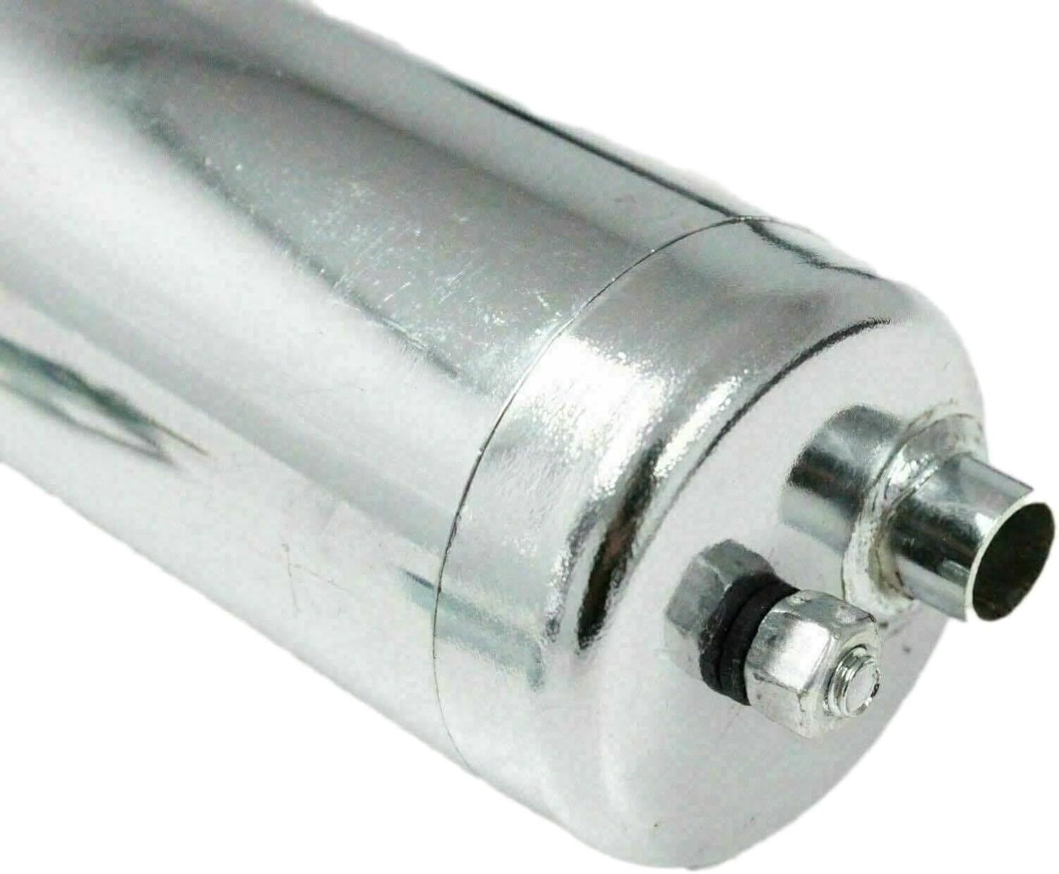 TDR Exhaust Muffler Pipe for 2 Stroke 100CC Engine Kit Motorized Push Bike Bicycle Silver Exhaust Pipe image number 1