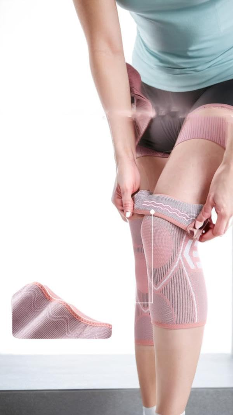 Honwor Compression Knee Support Brace 2-Pack for Women - Pain Relief, Arthritis, Meniscus Tear, Injury Recovery - Ideal for Fitness, Running, Sports, Gym, and Hiking image number 4