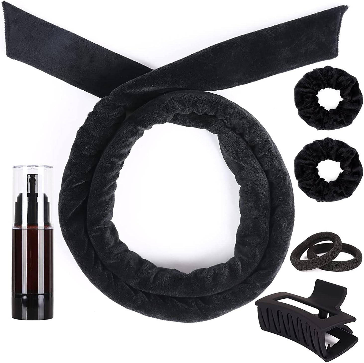 9 PCS Heatless Curlers Headband Set, Velour Heatless Curls, Soft and Comfortable Heatless Hair Curlers, Hair Curlers No Heat for Short & Long Hair (Purple, 9Pcs)