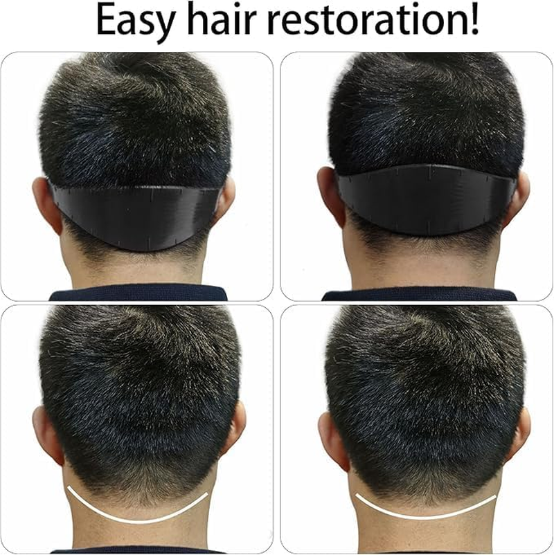 Barber Fade Comb, 3Pcs, Professional Hair Cutting Comb with Fade Hair Trimming Guide, Black, Silicone, Plastic, Unisex, Adults, Hairdressers, All Ages image number 3