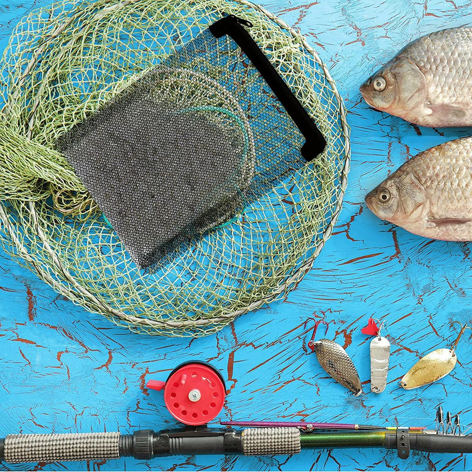 Aquarium Filter Bags, 10 Pcs Fish Tank Bio Ball Media Mesh Storage Bag with Zipper (S (14Cm X 20 Cm)) image number 4