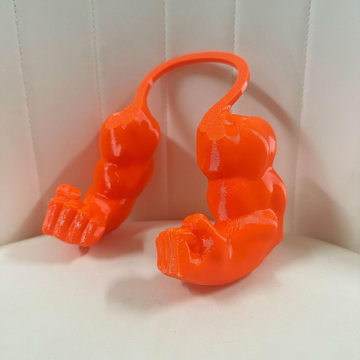 Creative Cat Muscle Arms, 3D Printed Cat'S Neck Arm with Muscle, Funny Pet Props Hanging Arm for Kitten Birthday Party Supplies (Orange) image number 5