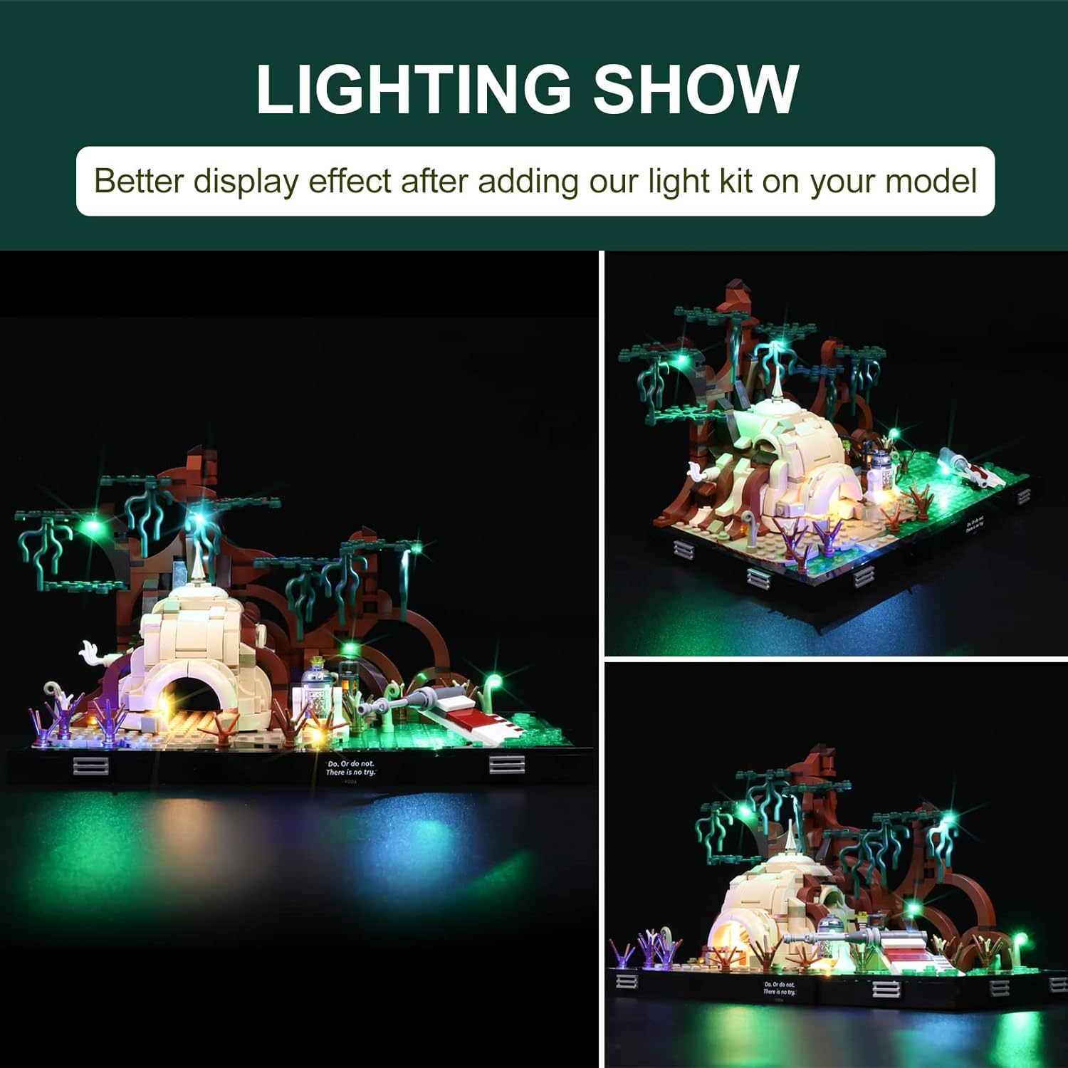 Cooldac LED Light Kit for  Star Wars Jedi Training on Dagobah - Diorama Set, USB Port Lighting Set Compatible with  75330 Voice Control Version (Lights Only, No  Models) image number 4