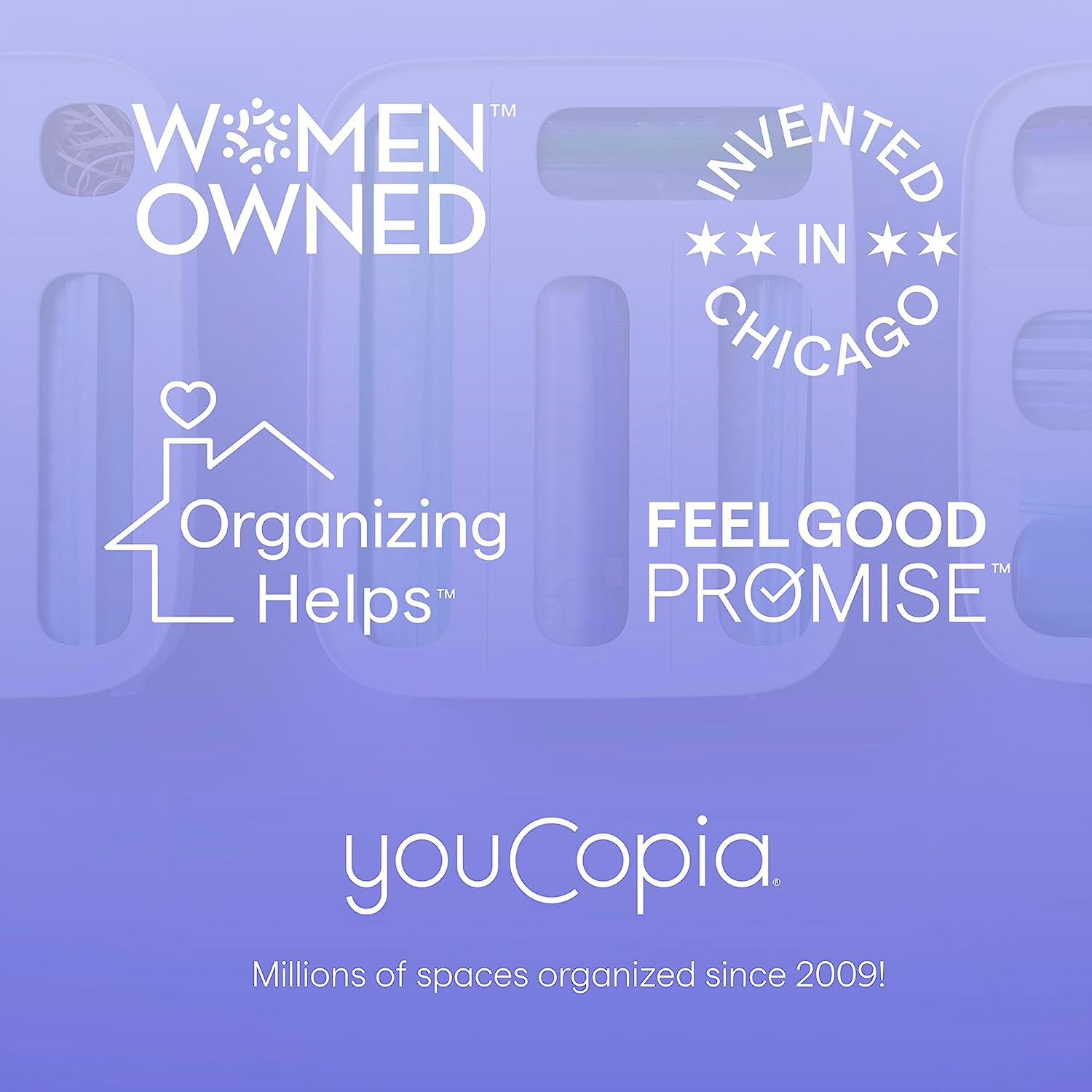 Youcopia Storabag Food Bag Dispenser, Family Size 4-Slot, Plastic Sandwich Bags Drawer Organizer for Kitchen Storage image number 1