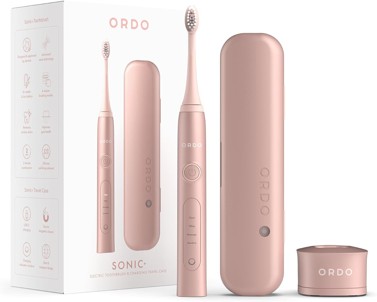 Ordo Sonic+ Travel Case for Toothbrush and Charger - Pearl Violet