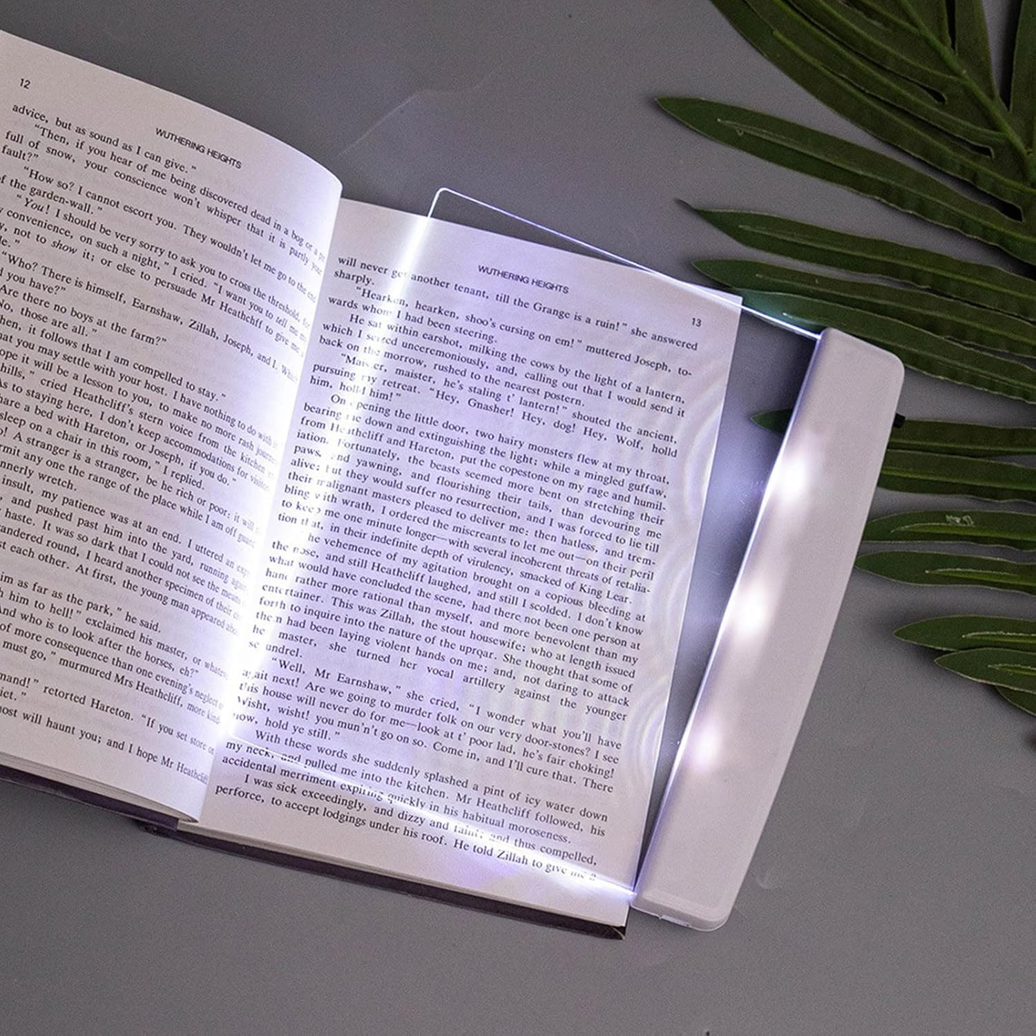 Juesi LED Book Light Panel, Wireless Full Page Reading Illuminator, Clear White Light for Night Reading, Flat Panel Design