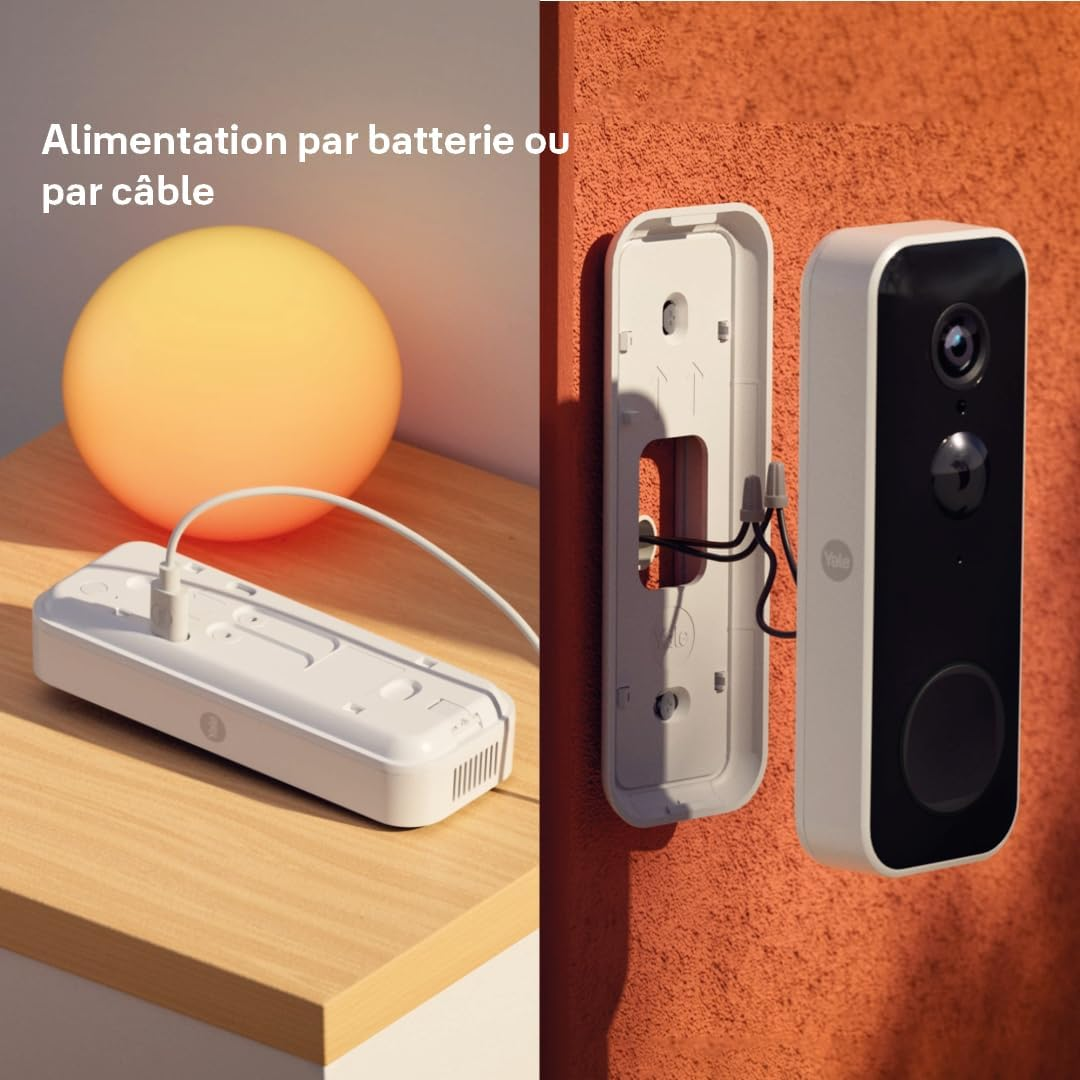 Yale - Smart Video Doorbell - Full HD Live View & Two-Way Audio - Motion Recordings - Customisable Privacy Zones - Night Vision - Real-Time Call - Works with Yale Home App image number 2