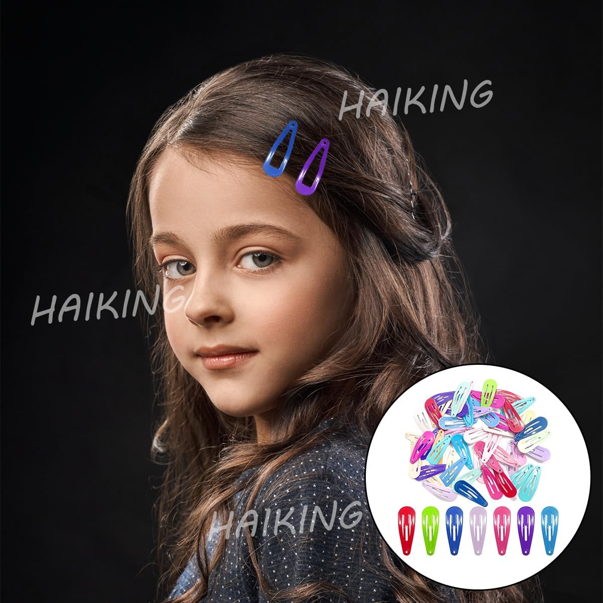 Girls Hair Clips, 50 Pcs Non-Slip Metal Barrettes for Girls, Teens, Women (Multiple Colour) image number 5