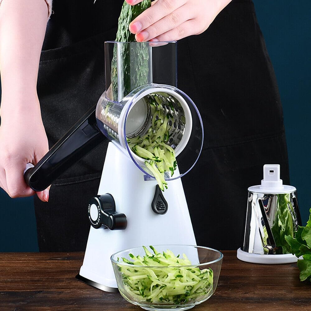 Youngly Food Manual Rotary Grater Chopper Kitchen Vegetable Fruit Slicer Cutter Shredder