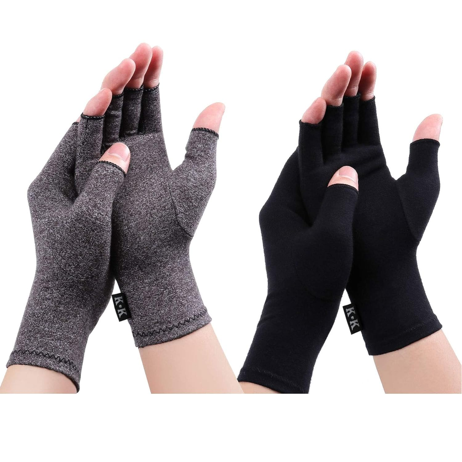 Rheumatoid Arthritis Gloves - Compression Fingerless Joint Pain Relief Hand Mitten Warmth Gloves Carpal Tunnel for Women Men