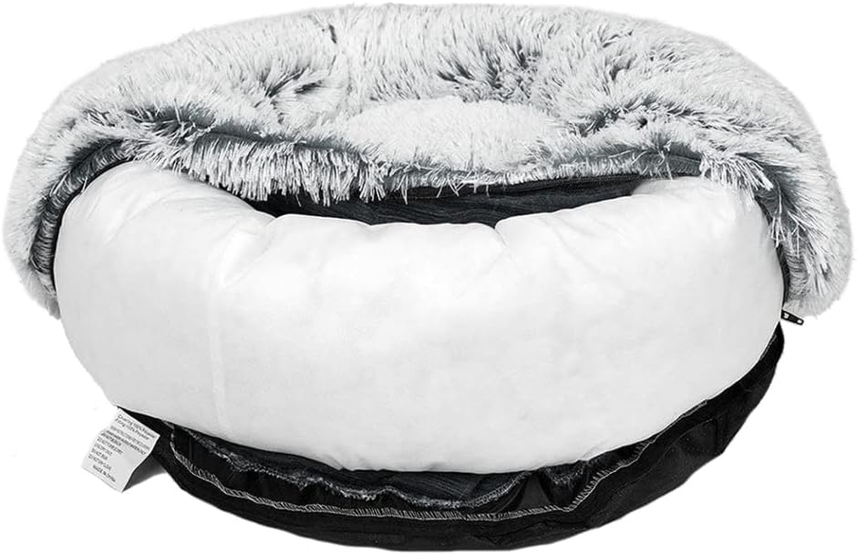 Pawz Replaceable Cover for Dog Calming Bed Mat Soft Plush Kennel Charcoal Size L image number 1