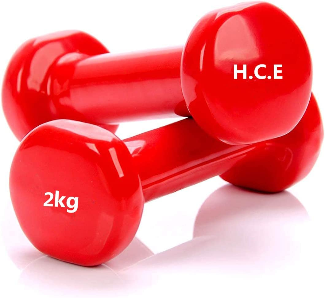 HCE Vinyl Dumbbells Pair - Vinyl Coated Dumbbell Set Home Gym Workout Equipment for Crossfit,Bodybuilding,Weightlifting,Sports Training - Sold in Pairs of Hex Dumbbell Weights image number 6
