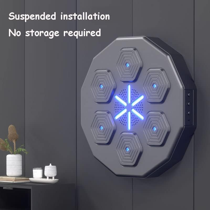 Upgraded Boxing Traing Machine, Smart Music Wall Mounted Punching Sports Equipment Rechargeable LED Light, Hand/Eye/Speed Reaction for Kids/Adults/Home Workout/Stress Relief image number 1