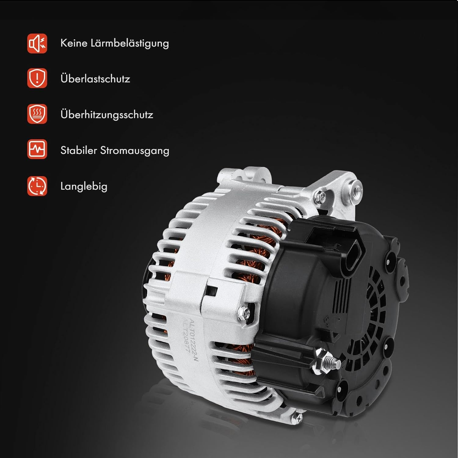 Frankberg Alternator Generator 180A Compatible with A6 2.7L 3.0L 2004-2008 A6 Allroad 2.7L 3.0L 2006-2008 A6 Avant 2.7L 3.0L 2004-2008 A8 Q7 T.O.U.A.R.E.Reg Place# 059903015R image number 4