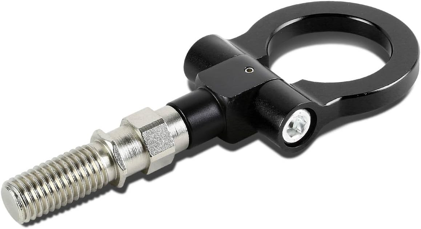 DNA THK-JDM-BL Blue Aluminum Front/Rear Japanese Car Trailer Tow Hook Ring Kit - M18 X 2.5