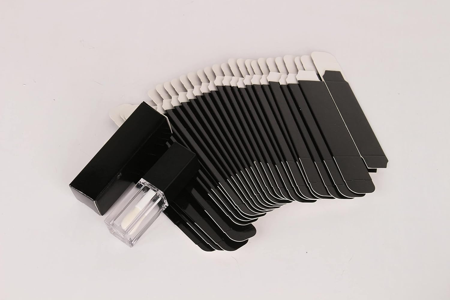 25Pcs 25 * 25 * 86Mm Craft Paper Box for Lip Gloss 350Gms Lipstick Packing Box for Lipgloss Tubes(Pink Paper Box 25Pcs) (Black) - Black image number 7