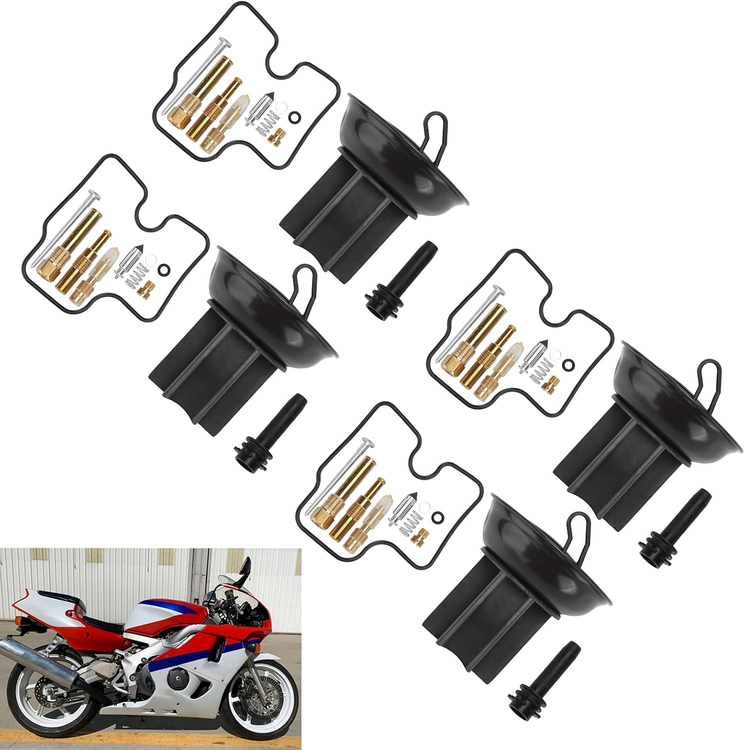 Motorcycle Carburetor Repair Kit, Powersports Carburetors, Carb Overhaul Accessory Replacement for CBR400 CBR 400 NC29 CBR250 CBR 250 NC22 image number 6