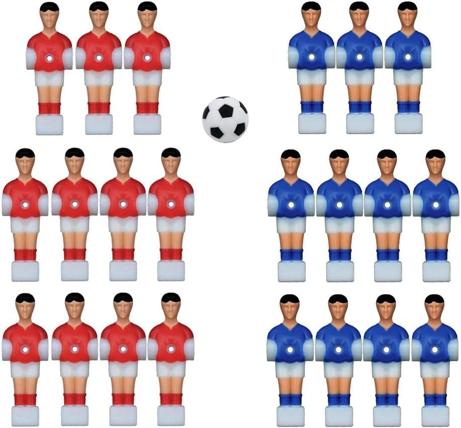Oshhni 22 Piece Resin Foosball Men Table Top Miniature Guys Man Football Players Model Indoor Sport Parts Accessory