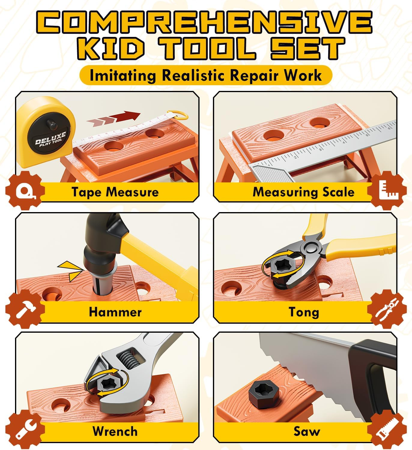 Lehoo Castle Kids Tool Set, Take Apart Construction Toys, Toddlers Montessori Toys, Boy Toys for 3 4 5 Year Old with Electric Drill, Toddler Birthday Toy for Boys Girls image number 3