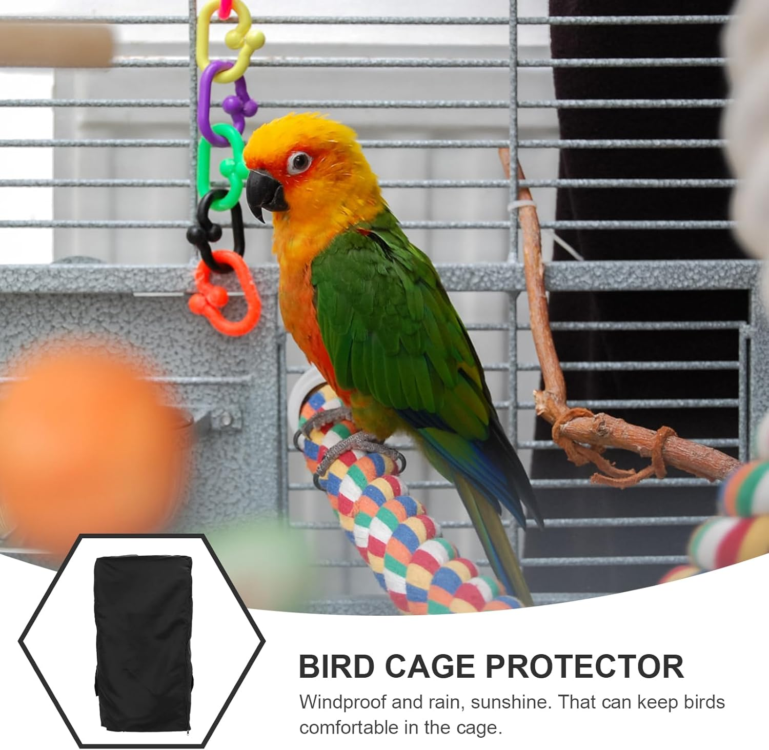 POPETPOP Bird Cage Covers for Night - Birdcage Cover Parrot Cage Cover Breathable Washable Birds Cage Cover Protector Pet Cage Cover Parakeet Cage Cover image number 5