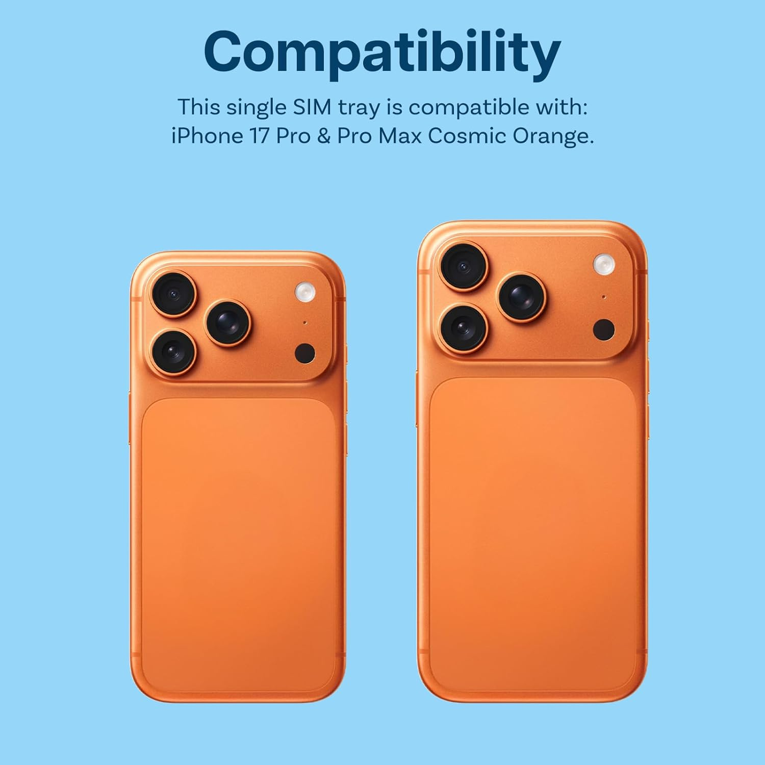 MMOBIEL SIM Card Tray Compatible with Iphone 17 Pro / 17 Pro Max &ndash; SIM Card Slot Tray Holder &ndash; SIM Card Holder Replacement &ndash; Incl. SIM Card Removal Tool and Waterproof Rubber Ring - Cosmic Orange - Silver image number 6