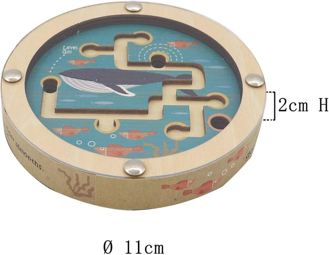 KAPER KIDZ Ocean Bead Maze Labyrinth Puzzle in Disc Double Sided - Compact Ocean Maze Toy image number 1