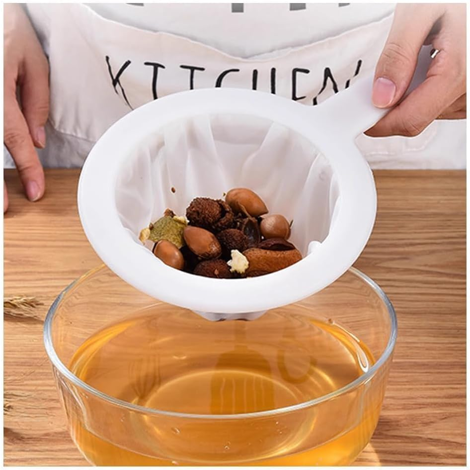 3 Pcs Fine Mesh Strainers Nylon Sieves Food Juice Strainer Yogurt Mesh Sieve Plastic Colander 100 Mesh Kitchen Colanders with Handle Mini Brine Shrim for Filtering Juice Fine Wine,Flour,Funnel Filter image number 6