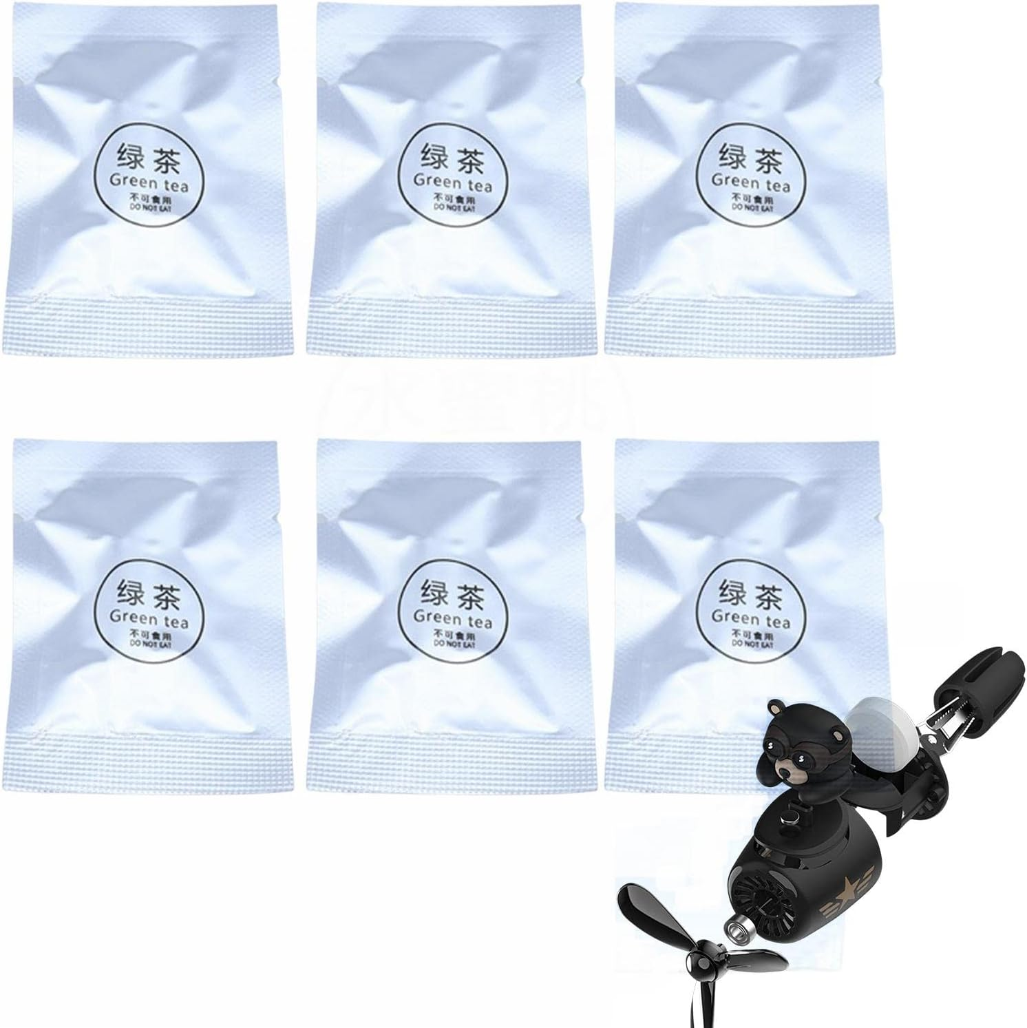 6 Car Air Fresheners Refills for Cute Bear Pilot Car Air Fresheners & Duck Air Fresheners Vent Clip, Peach, Lavender, Lemon or Green Tea
