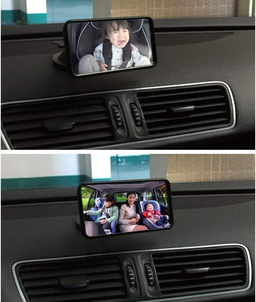 Baby Car Mirror Rear View Mirror Wide View Suction Cup Mirror image number 2