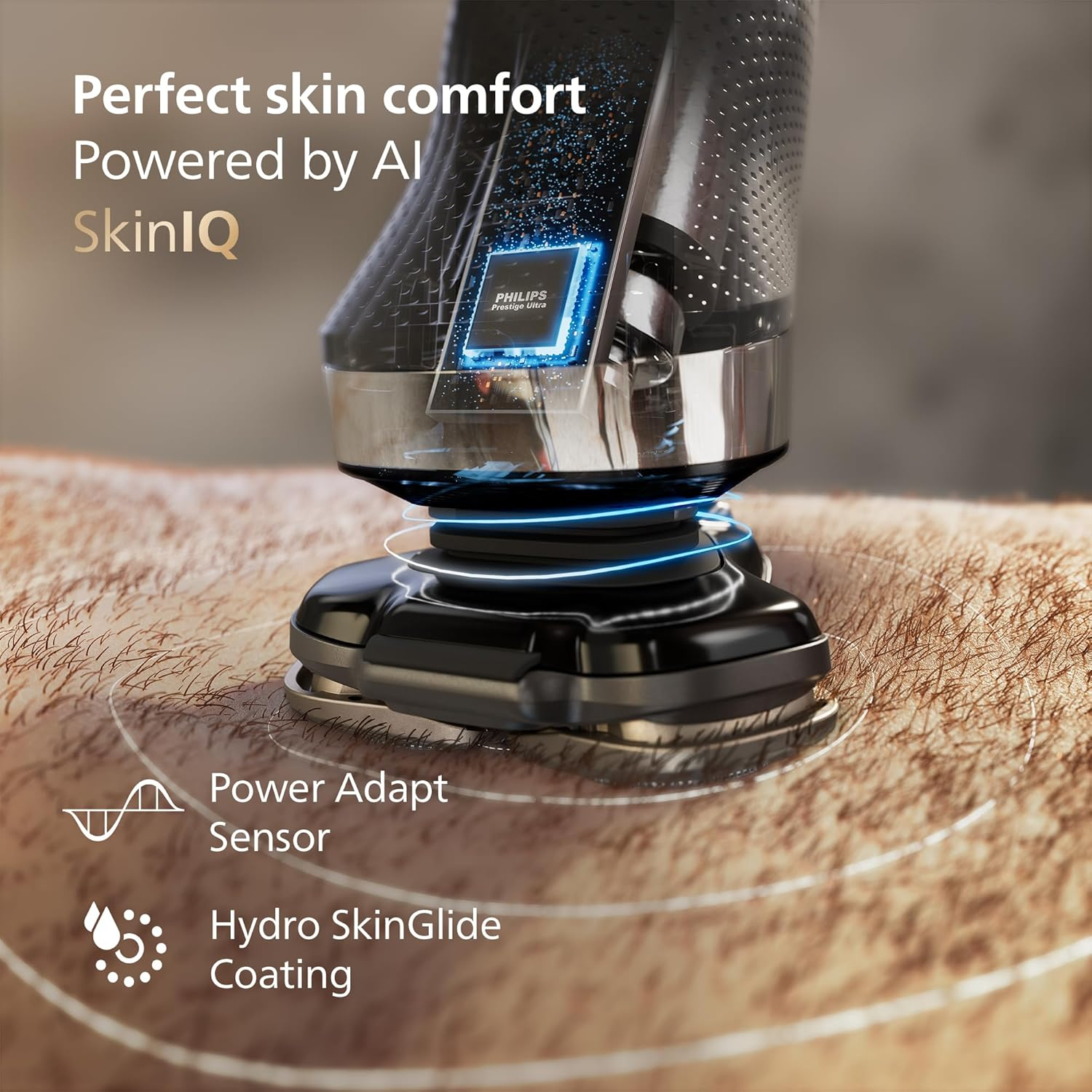 Philips Series I9000 Prestige Electric Shaver(Au Version) with Skiniq, Quick Clean Pod + Travel Case, Pop-Up Trimmer, 360&deg; Flexing Heads, Pressure Guard Sensor, Made in Netherlands, 5 Year Warranty, X9001/20 image number 2