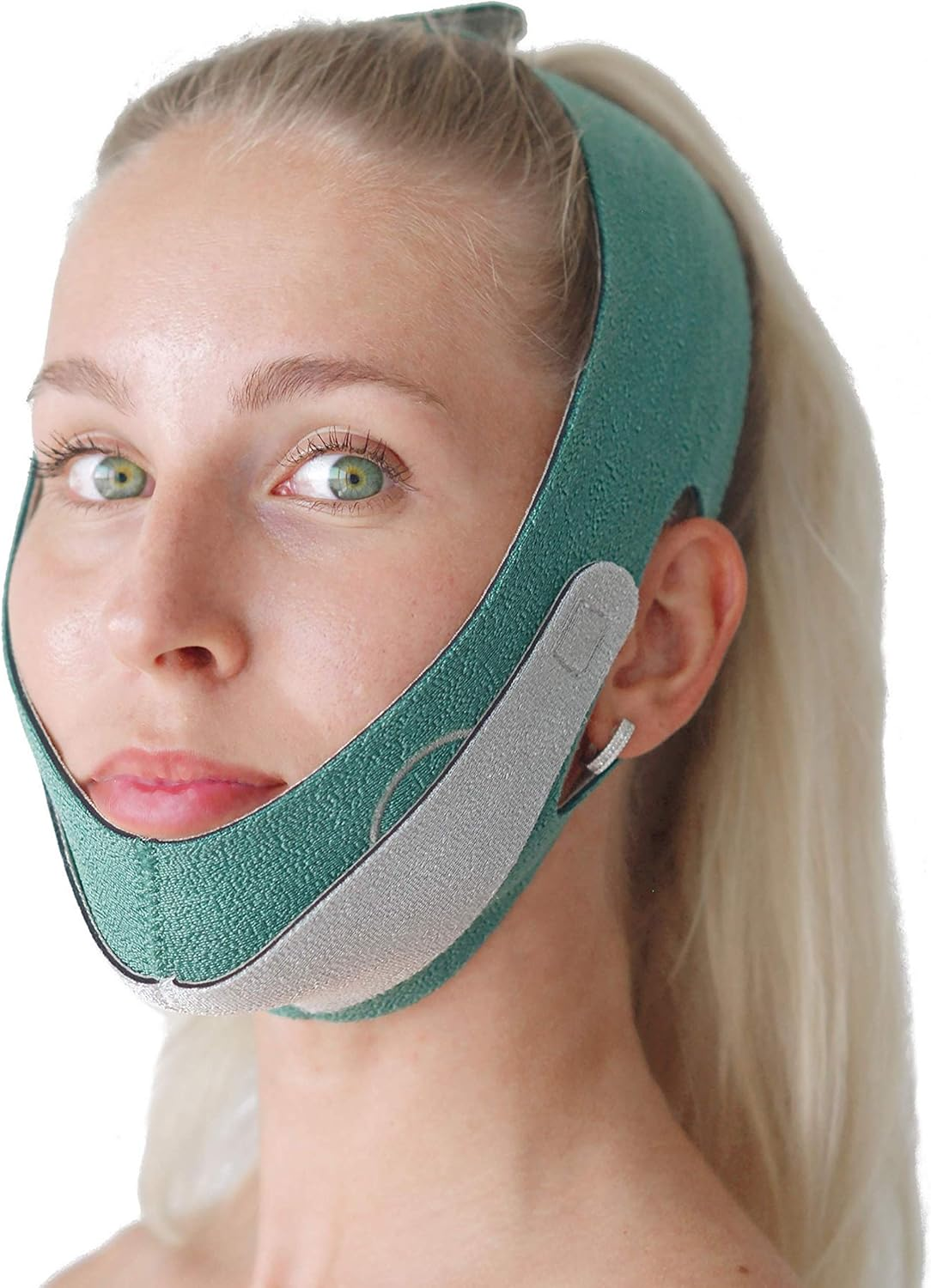 Readygoo&reg; Emerald Face Slimming Strap with Graphene for Women and Men | Reusable Double Chin Reducer | Face Lift Solution | Jawline Shaper | Skin Toning Belt | V Line | V Shaped Slimmer