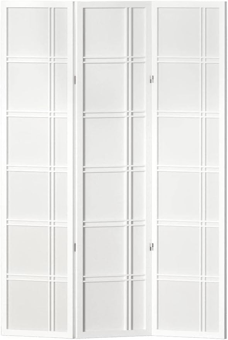 Artiss Room Divider, 3 Panel Folding Wooden Privacy Portable Screen Shelf Dividers Partition Wall Screens Home Pet Child Indoor Balcony Bedroom Furniture, Separator Water-Resistant White