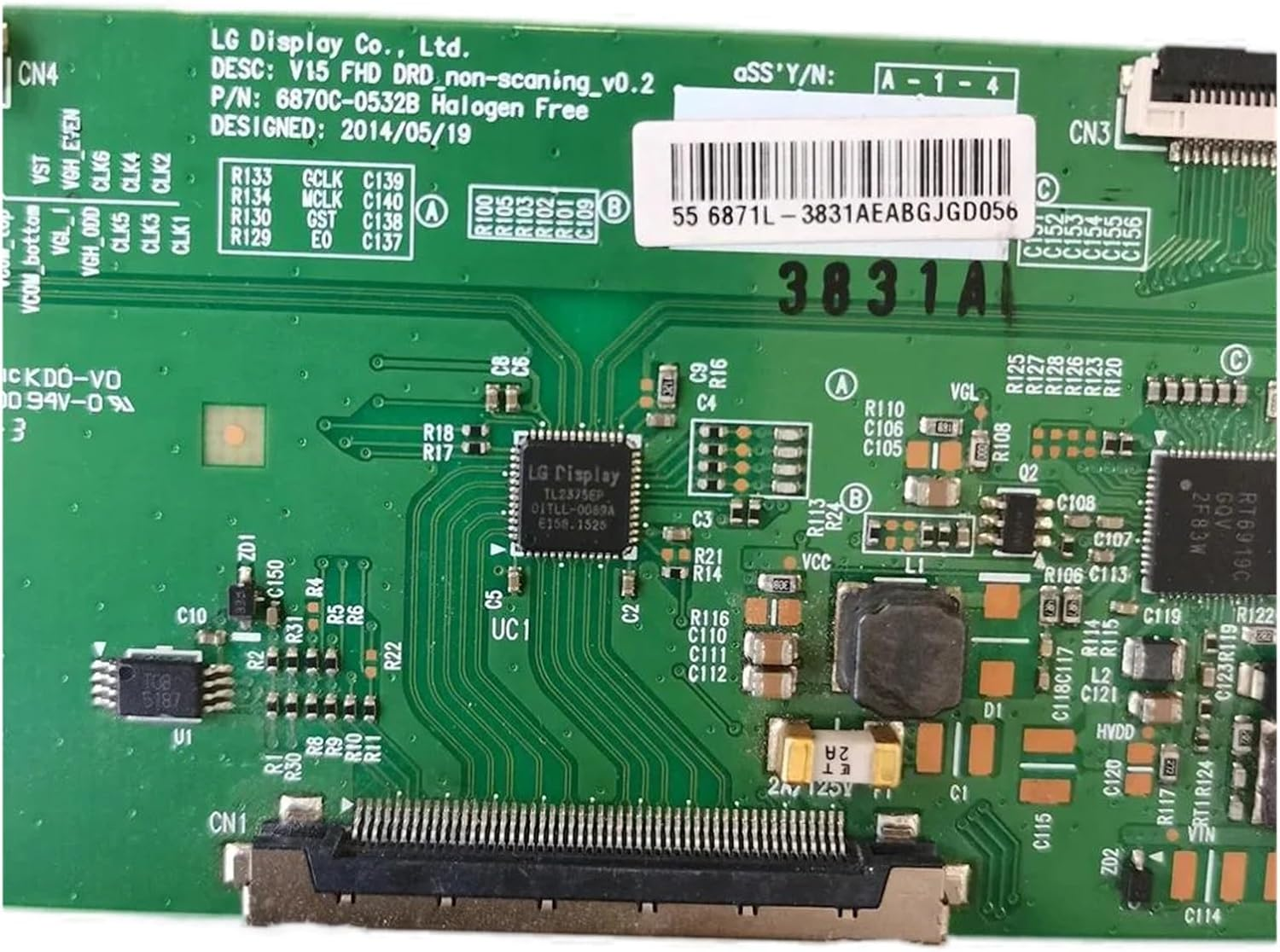 6870C-0532B for 43'' 49'' 55'' TV Tcon 6870C Logic Board TV Board Placa Tv T-Con Card 6870C 0532B(43 Inch)