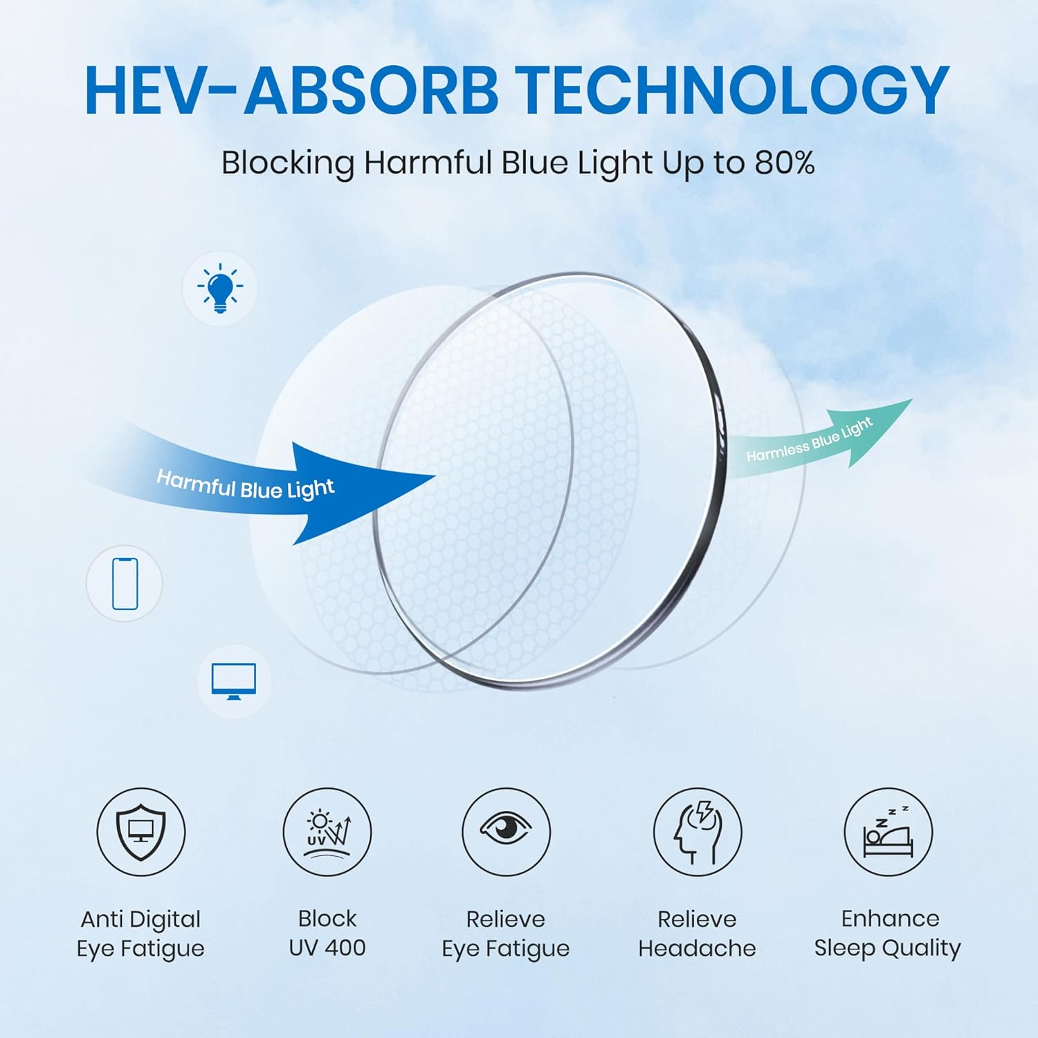 Cyxus Blue Light Glasses for Women Men Computer Eyeglasses Relieve Eye Fatigue for Computer Screens - Black image number 3