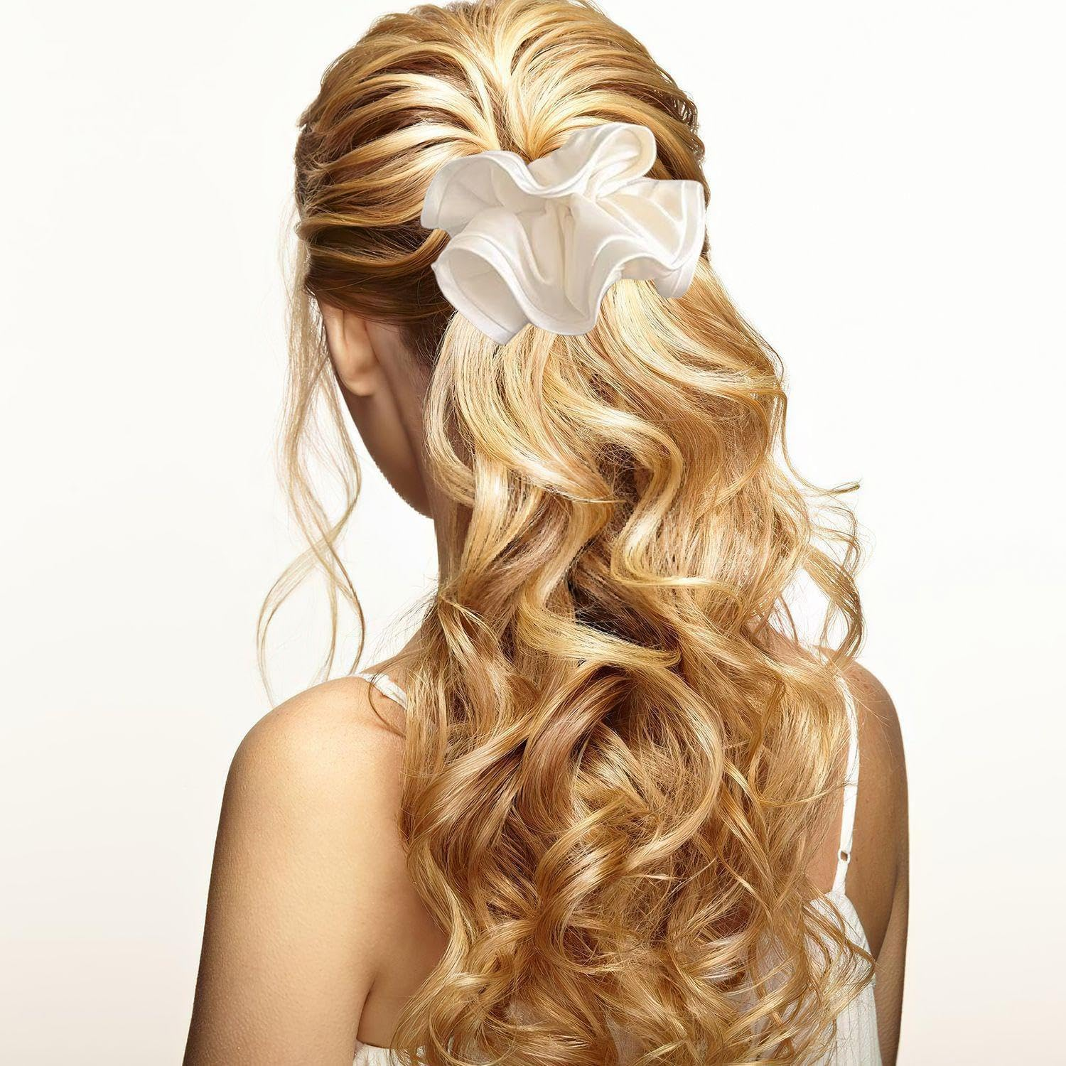 8 Pieces Satin Hair Rings Retro Hair Rings Women'S Hair Rings Ponytail Hair Rings Hairstyle Accessories image number 2