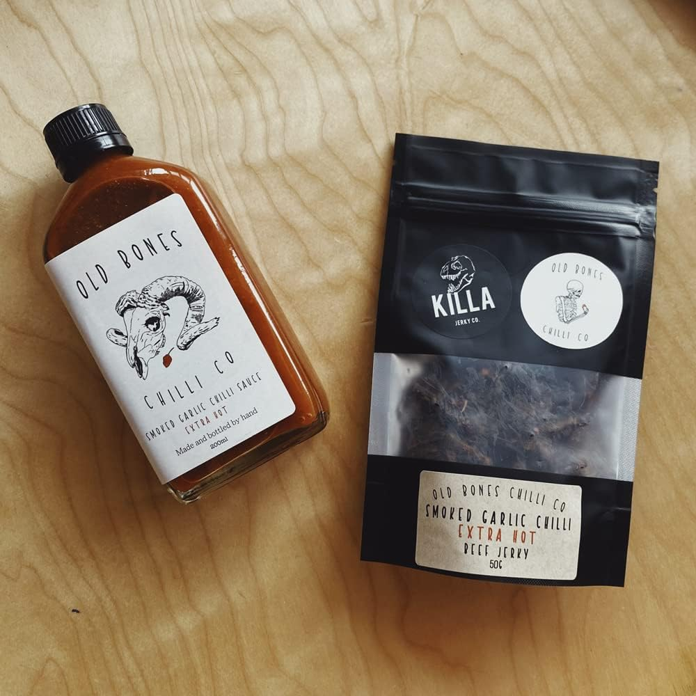 Old Bones Chilli Co - Beef Jerky - Smoked Garlic Chilli (Extra Hot), 50G image number 4