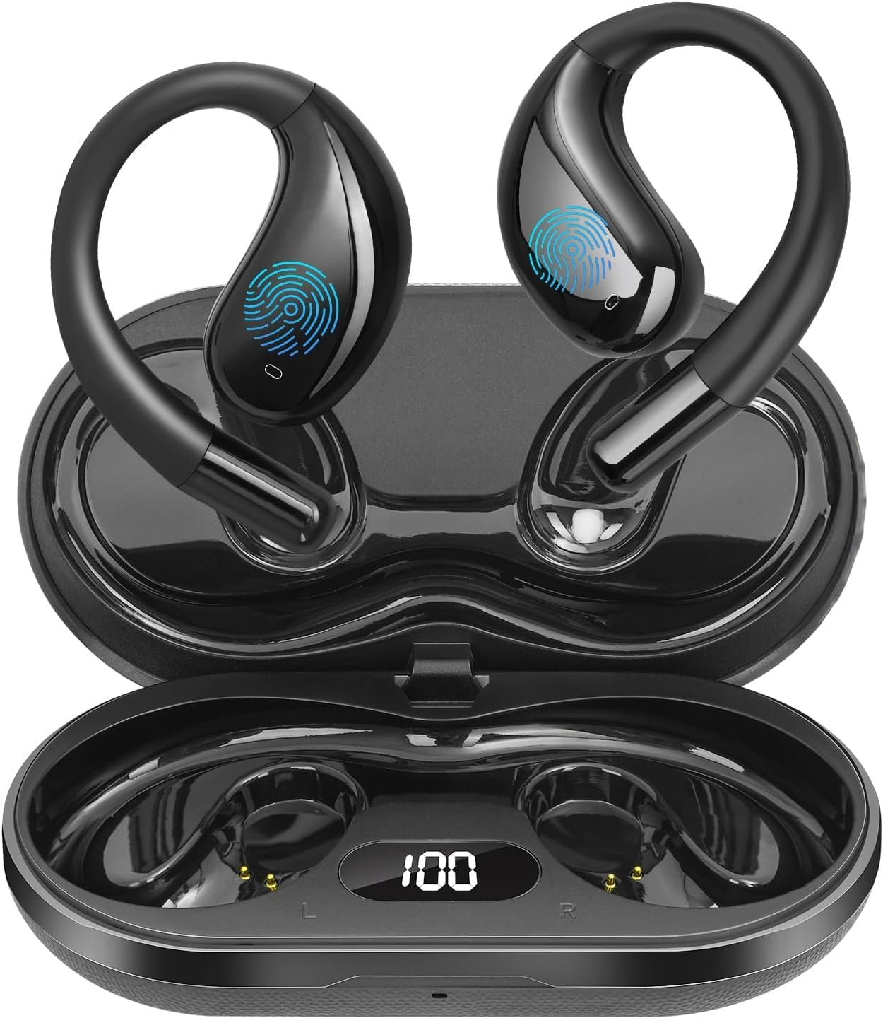 AI Translation Earbuds Real Time, Translator Earbuds 164 Languages & Accents, Audifonos Traductores Ingl&eacute;s Espa&ntilde;ol,Translation Device for Travel Business Learning Compatible with Ios and Android Black image number 4