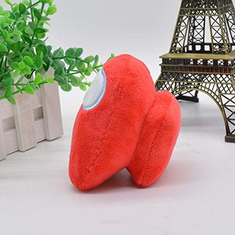 12 Pcs among Us Plush Soft Stuffed Toy Doll Game Figure Plushie Kids Toys with Music Kawaii Stuffed Doll Cute Red Small among Us Plushie image number 1