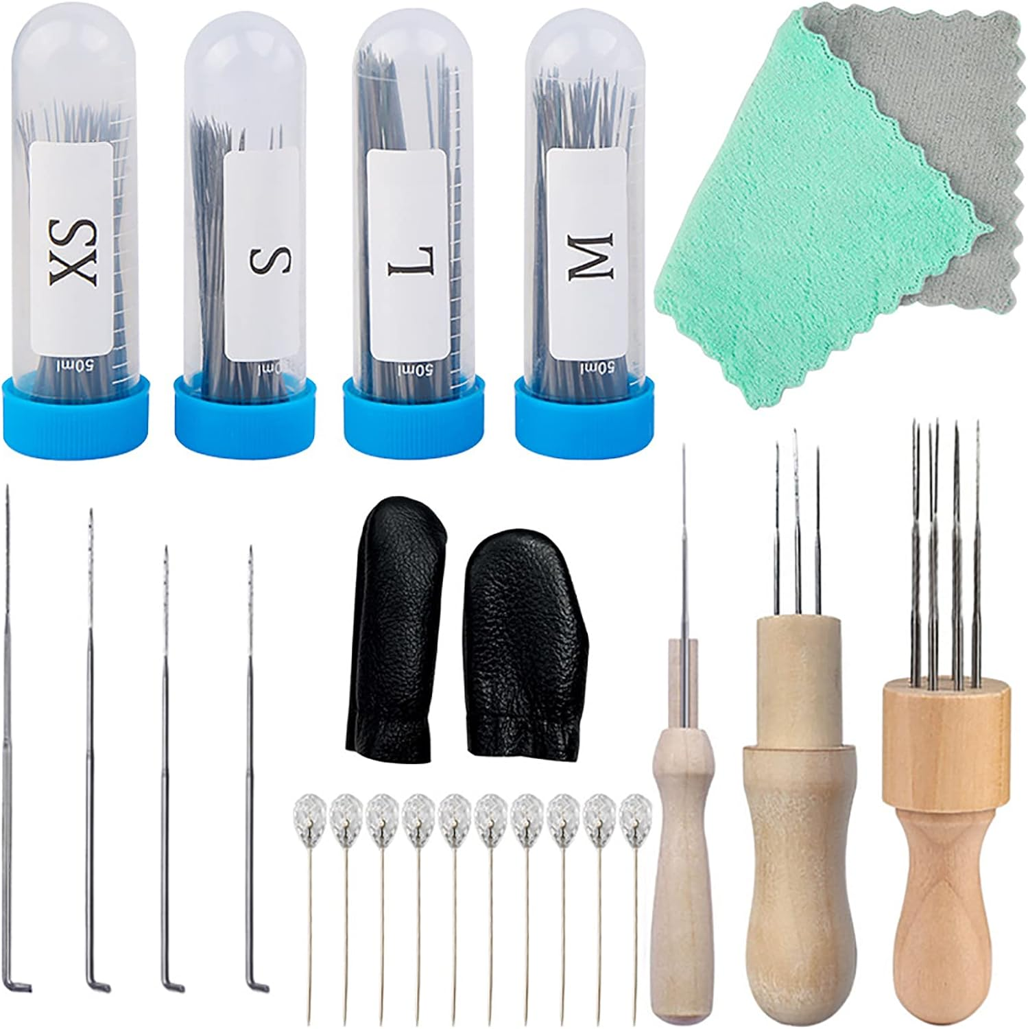 Wool Felting Kit - Hard Metal Needles, Sturdy Felt, and Comfortable Tools for Flat Needle Felts,Perfect for Beginners and Professionals image number 5
