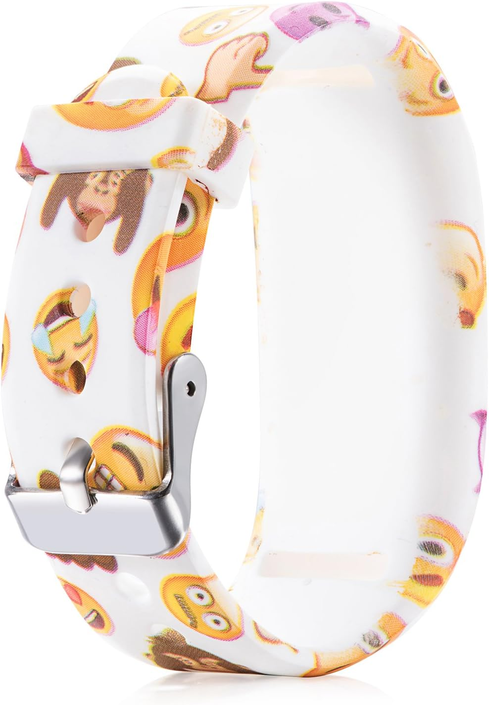 GTHY Compatible with Garmin Vivofit JR/JR 2/Vivofit 3 Bands Repacement,For Kids Boys Girls,Soft Silicone Pattern Adjustable Straps,Wristbands,Watch Band,With Secure Metal Clasp,Lagre&Small image number 1